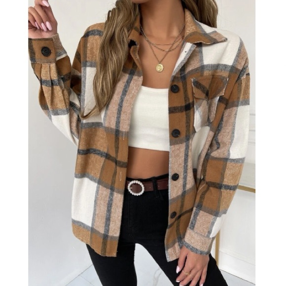 Plaid button down jacket - Picture 4 of 6